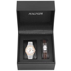 Relógio Magnum Masculino Ref: Ma32283d Prateado + Pulseira