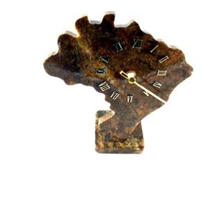 Relógio Mapa Múndi de Pedra Sabão - Sisiarte