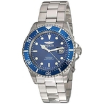 Relógio Masc INVICTA Original Pro Diver Quartz (22019) Aço Inox Prova D'Água 200 Metros Prata/Azul