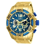 Relógio Masc INVICTA Original Pro Diver Quartz (25852) Prova D'Água 100 Metros Dourado/Azul