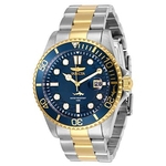 Relógio Masc INVICTA Original Pro Diver Quartz Prova D'Água 100 Metros (30021) Prata/Dourado/Azul