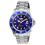 Relógio Masc INVICTA Pro Diver Quartz Aço Inox Prova D'Água 200 Metros Prata/Azul (26971)