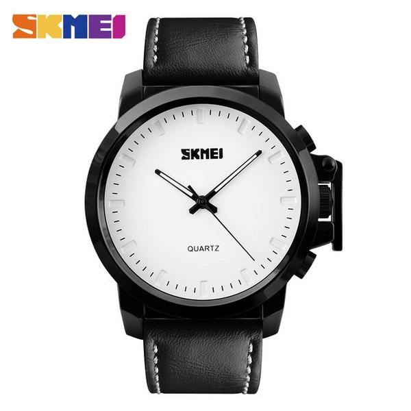 Relógio Masculino 1208 Luxo Casual Esportivo Analógico Marca Skmei Original Pulseira Couro