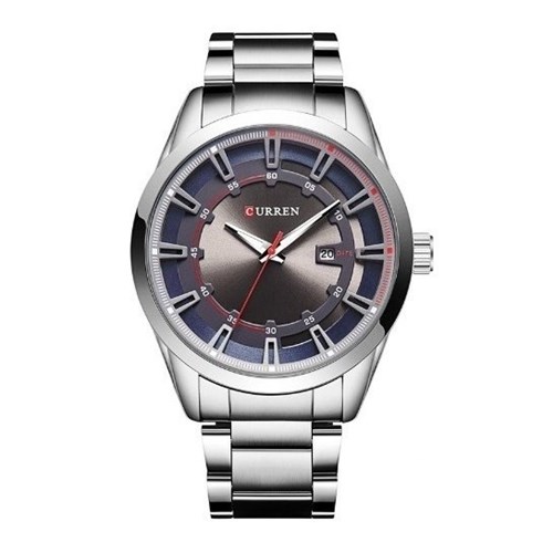 Relógio Masculino Aço Inox Curren* 8246 (PRATA/MARROM, Gratuita / Econômica *, Disponível)