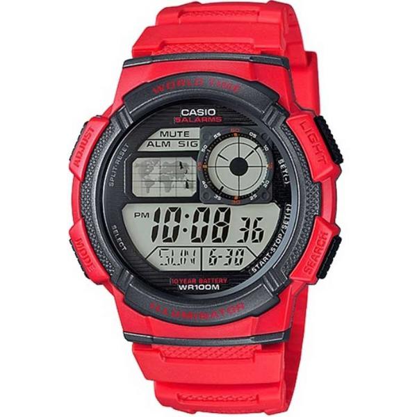 Relógio Masculino Ae1000w4avdf Vermelho - Casio