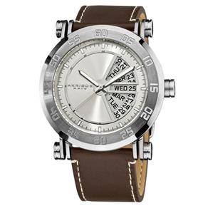 Relógio Masculino Akribos XXIV Modelo AKR552SS Pulseira em Couro / a Prova D' Água