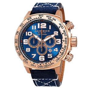 Relógio Masculino Akribos XXIV Modelo AKR842RGBU - Pulseira em Couro / a Prova D' Água