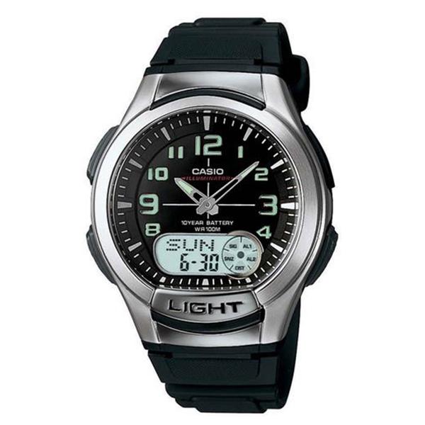 Relógio Masculino Anadigi Casio AQ-180W-1BVDF - Preto AQ-180W1BVDF - Casio*