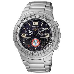 Relógio Masculino Anadigi Citizen Multifunção Eco-Drive JR3160-54E – Prata