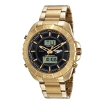 Relogio Masculino Anadigi Speedo Dourado Grande 15011gpevds1