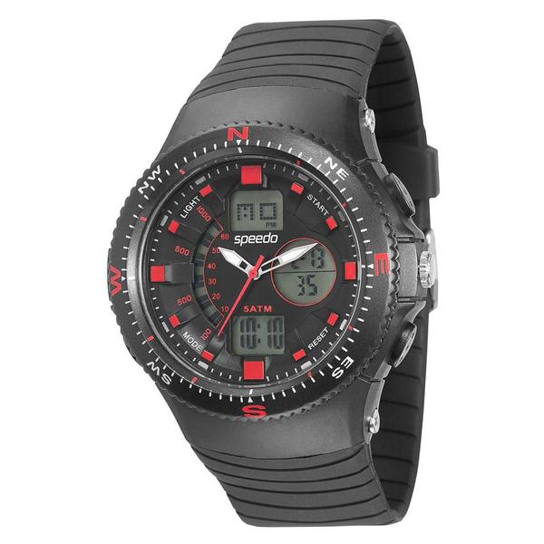 Relógio Masculino Anadigi Speedo + Kit Carregador de Celular - 81082G0EGNP1 - Preto