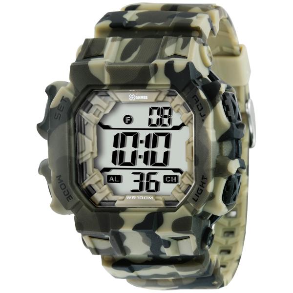 Relogio Masculino Anadigi X-games - Xgppd085 Bxef - Verde Camuflado - Xgames