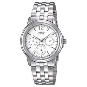 Relógio Masculino Analógico Casio MTP-1174A-7A Metal Prata/Branco