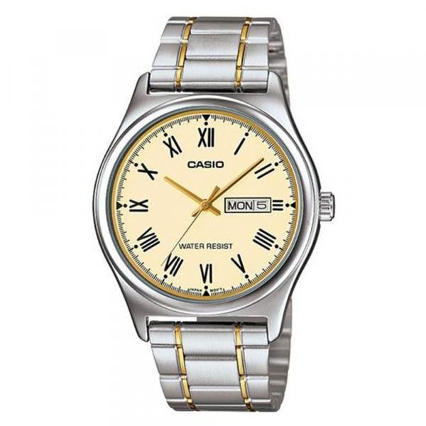 Relógio Masculino Analógico Casio MTP-V006SG-9BUDF - Prata/Dourado - Casio