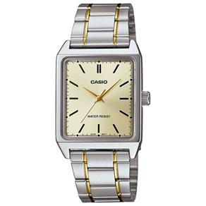 Relógio Masculino Analógico Casio MTP-V007SG-9EUDF – Prata/Dourado