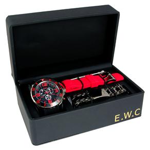 Relógio Masculino Analógico EWC EMT15314-V - Troca Pulseiras