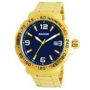 Relógio Masculino Analógico Magnum MA35020A - Azul/Dourado