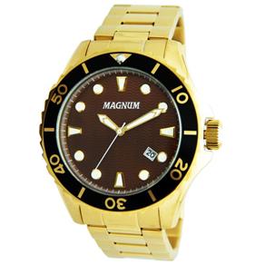 Relógio Masculino Analógico Magnum MA35011R - Marrom/Dourado