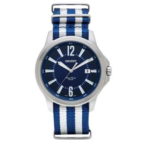 Relógio Masculino Analógico Orient Sport MBSN1002 D2BD - Branco/Azul