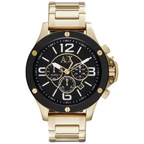 Relógio Masculino Armani Exchange Modelo AX1511 - Folheado a Ouro / a Prova D' Água