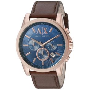 Relógio Masculino Armani Exchange Modelo AX2508 - Pulseira em Couro / a Prova D' Água