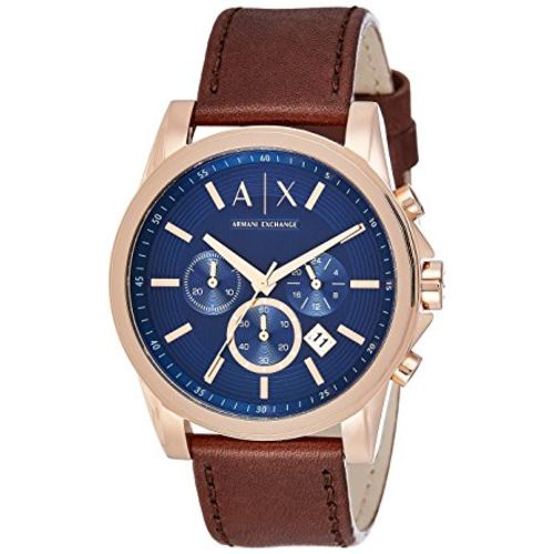 Relógio Masculino Armani Exchange Modelo AX2508 - Pulseira em Couro / a Prova D' Água