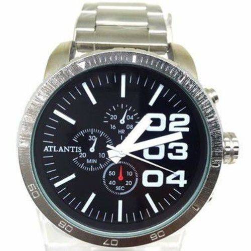 Relogio Masculino Atlantis A3309 Fundo Preto