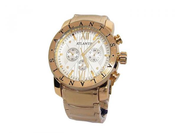 Relogio Masculino Atlantis A3310 Fundo Branco - Atacado