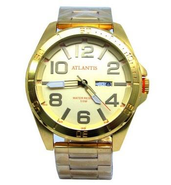 Relogio Masculino Atlantis A3419 Dourado