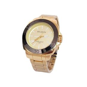 Relogio Masculino Atlantis Dourado G3425