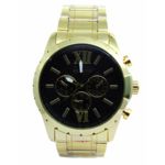 Relogio Masculino Atlantis G3364 Dourado Fundo Preto