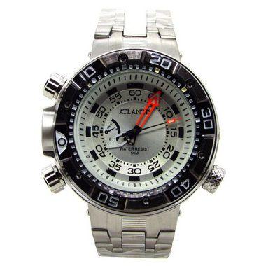 Relogio Masculino Atlantis J3400 Analogico Fundo Branco