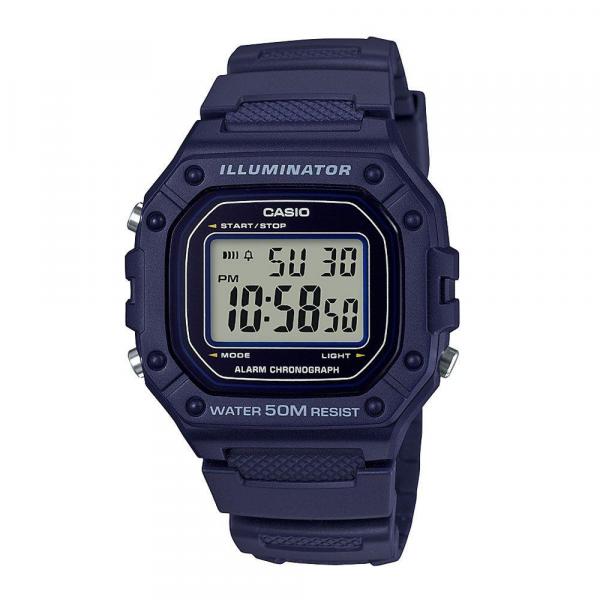 Relogio Masculino Azul Casio Digital Quadrado Prova D'Água