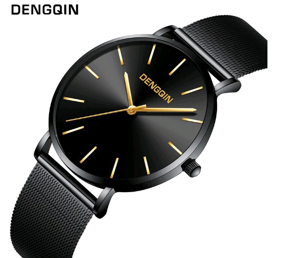 Relógio Masculino Black Design Pulseira Aço - Pjk Store
