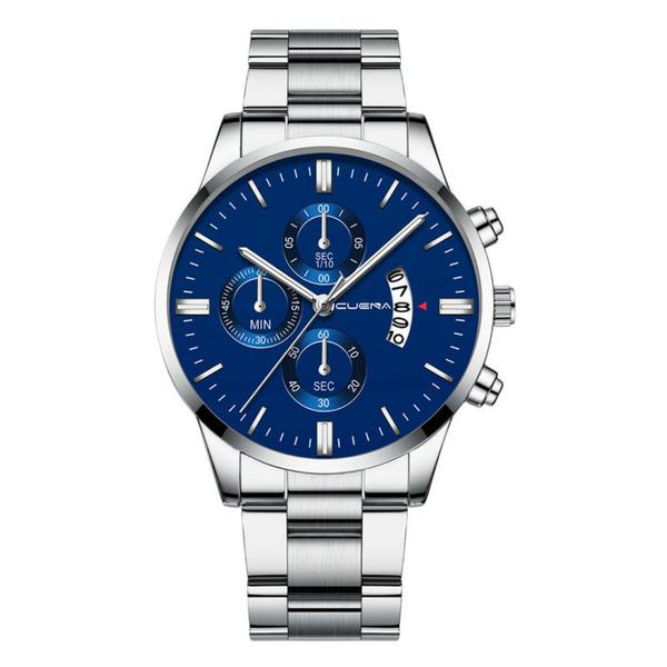 Relógio Masculino Black Motion Aço Inox Fundo Azul - Cuena