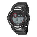 Relógio Masculino Borracha Digital Preto/vermelho Big Case Speedo