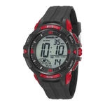 Relógio Masculino Borracha Digital Preto/vermelho Speedo