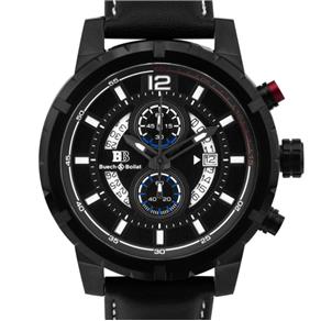 Relógio Masculino Buech & Boilat Modelo BB-15127_E Pulseira em Couro / a Prova D' Água