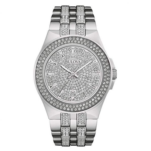 Relógio Masculino Bulova 96B235 Prata/aço Cristal Swarovski 42mm