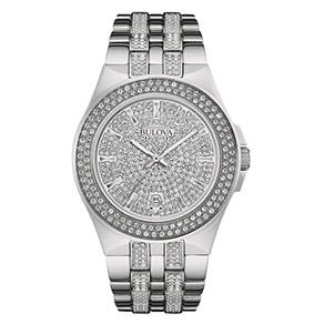 Relógio Masculino Bulova 96B235 Prata/aço Cristal Swarovski 42mm