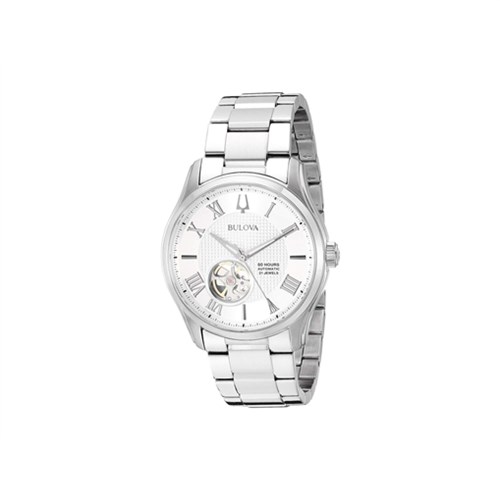 Relógio Masculino Bulova Automático Prata 96A207