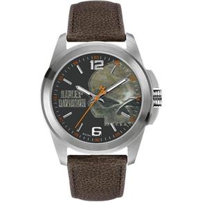 Relógio Masculino Bulova Harley Davidson WH30519T - Prata/Marrom