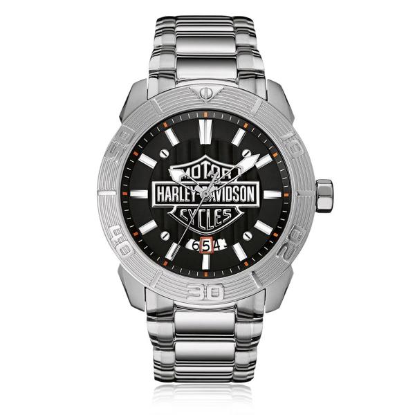 Relógio Masculino Bulova Harley Davidson WH30546T Fundo Preto