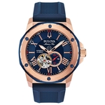 Relógio Masculino Bulova Marine Star Azul/Rosegold 98A227