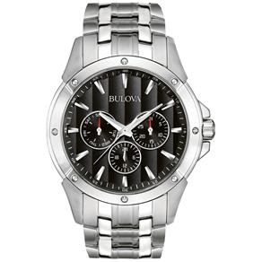 Relógio Masculino Bulova Modelo 96C107 Pulseira em Metal / a Prova D` Água