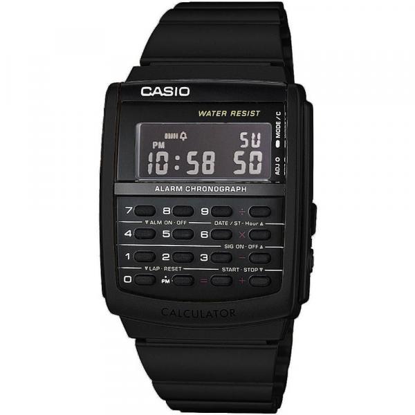 Relógio Masculino Calculadora Aço Inoxidável Casio CA506B-1A - Preto