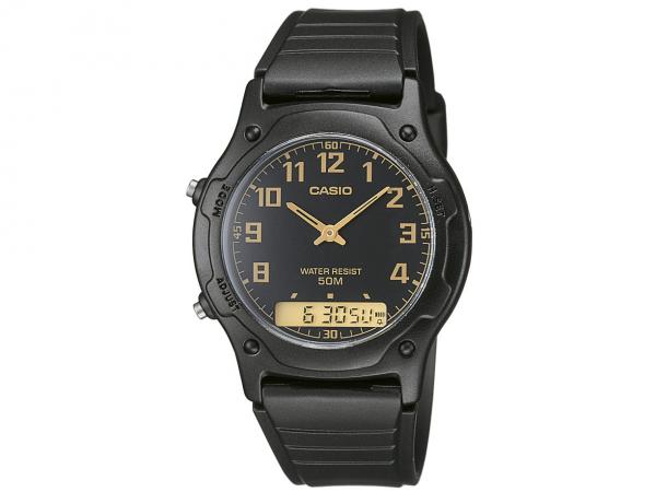 Relógio Masculino Casio Anadigi Esportivo - AW-49H-1BVDF Preto