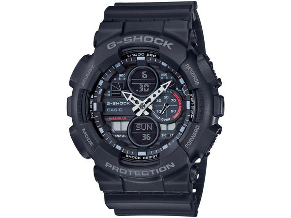Relógio Masculino Casio Anadigi Esportivo - G-SHOCK GA-140-1A1DR Preto
