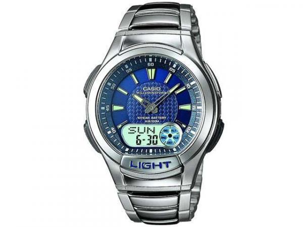 Relógio Masculino Casio Anadigi Mundial - AQ-180WD-2AV