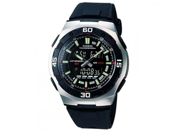 Relógio Masculino Casio Anadigi - Resistente à Água AQ 164W 1AVD